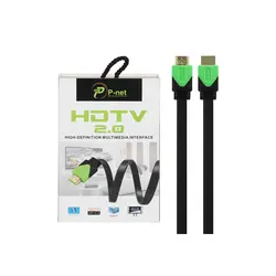 کابل تخت 3 متری P-net HDMI مدل HDTV 2.0