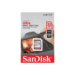 مموری سن دیسک 32 گیگ SD دوربین کارت حافظه سن دیسک Sandisk SDHC 32GB 120MBs