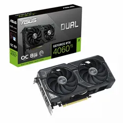 کارت گرافیک ۸گیگابایت ایسوس مدل :‌ ASUS Dual GeForce RTX 4060 Ti OC Edition 8GB GDDR6 Graphics Card