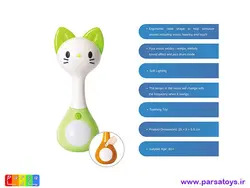 جغجغه موزیکال هولا تویز مدل 3134 گربه