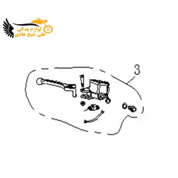 پمپ ترمز راست کامل با کتی ویسته 249 اسکوتر - نمایندگی تجهیزات و خدمات پس از فروش موتور سیکلت شیخ هادی | شیخ هادی