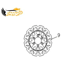 دیسک چرخ عقب ویسته 249 اسکوتر - نمایندگی تجهیزات و خدمات پس از فروش موتور سیکلت شیخ هادی | شیخ هادی