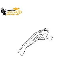 فلاپ رکاب چپ نقره ای ویسته 249 اسکوتر - نمایندگی تجهیزات و خدمات پس از فروش موتور سیکلت شیخ هادی | شیخ هادی