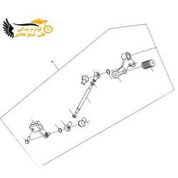 پدال دنده کامل K249N - کی وی 250 - نمایندگی تجهیزات و خدمات پس از فروش موتور سیکلت شیخ هادی | شیخ هادی