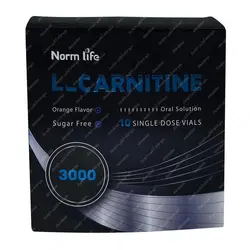 ویال خوراکی ال کارنیتین نورم لایف - 3000 میلی گرم بسته 10 عددی | داروخانه آنلاین داروبیار