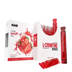 ویال خوراکی ال کارنیتین 1000 توت فرنگی آلامو بسته 10 عددی | داروخانه آنلاین داروبیار