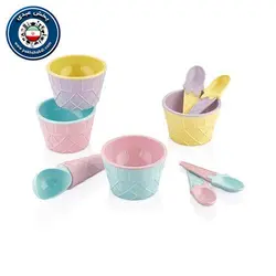 ست بستنی خوری 4 عددی کیولوکسست بستنی خوری