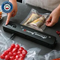 دستگاه پلمپ کیسه فریزر vacuum sealerدستگاه وکیوم مواد غذایی