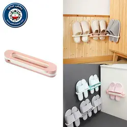 نگهدارنده دمپایی دیواری 3 تایی تاشو