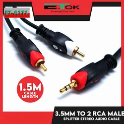 کابل 1 به 2 صدا ایتوک مدل ET-A111 طول 1.5 مترE.TOK