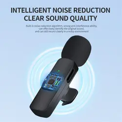 میکروفون یقه ای بی سیم مدل K9 Dual Type-C بسته 2 عددی
