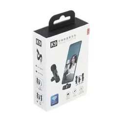 میکروفون یقه ای بی سیم مدل K9 Dual Type-C بسته 2 عددی