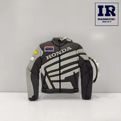 جاسوییچی موتور سیکلت طرح کاپشن HONDA مشکی طوسی