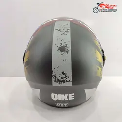 کلاه کاسکت استریت فک جدا شونده QIKE – مشکی و طلایی مات