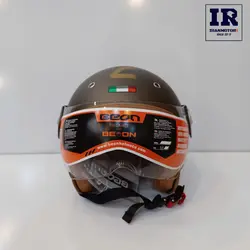 کلاه کاسکت وسپایی beon بیون B110A – قهوه‌ای مات