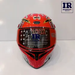 کلاه کاسکت فک متحرک QIKE کایک – قرمز طرح دار