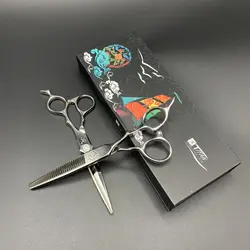 قیچی آرایشگاهی کات و پیتاژ تیتان مدل TITAN TGS60 و TGS630H ست دو عددی