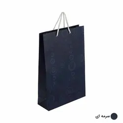 ساک دستی آماده گلاسه آکوا سرمه ای ابعاد 9*38*25