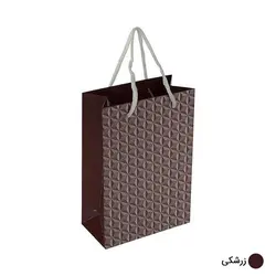 ساک دستی آماده گلاسه استار زرشکی ابعاد 8*24*16