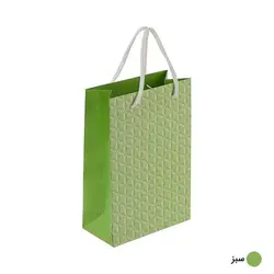 ساک دستی آماده گلاسه استار سبز ابعاد 8*24*16
