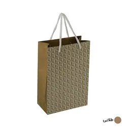 ساک دستی آماده گلاسه استار طلایی ابعاد 8*24*16