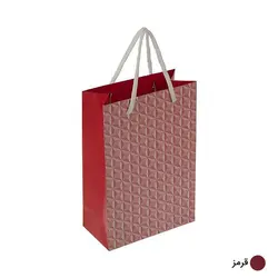 ساک دستی آماده گلاسه استار قرمز ابعاد 8*24*16