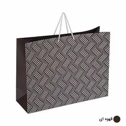 ساک دستی آماده گلاسه بسکت قهوه ای ابعاد 14*32*42