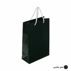 ساک دستی آماده گلاسه پوست ماری سبز یشمی ابعاد 9*30*20