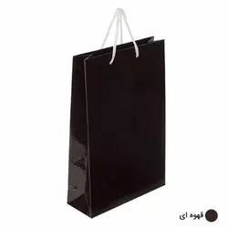 ساک دستی آماده گلاسه پوست ماری قهوه ای ابعاد 9*38*25