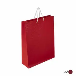 ساک دستی آماده گلاسه پوست ماری قرمز ابعاد 11*42*32