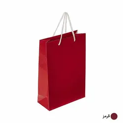 ساک دستی آماده گلاسه پوست ماری قرمز ابعاد 9*30*20