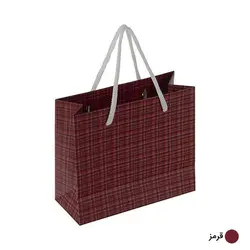 ساک دستی آماده گلاسه پیچازی قرمز ابعاد 7*15*17