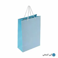 ساک دستی آماده گلاسه دیاموند آبی آسمانی ابعاد 9*30*20