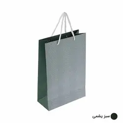 ساک دستی آماده گلاسه دیاموند سبز یشمی ابعاد 9*30*20