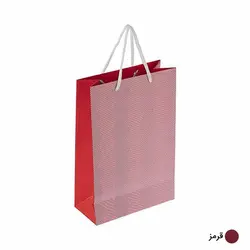 ساک دستی آماده گلاسه دیاموند قرمز ابعاد 9*30*20