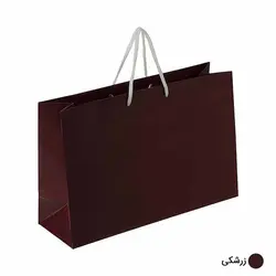 ساک دستی آماده گلاسه ساده زرشکی ابعاد 12*24*36