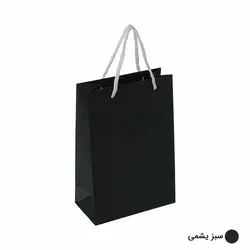ساک دستی آماده گلاسه ساده سبز یشمی ابعاد 8*24*16