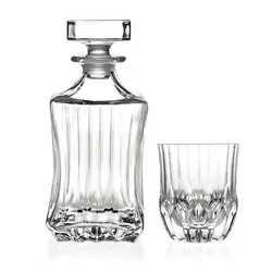 دکانت و نیم لیوان کریستال ایتالیا RCR Adagio