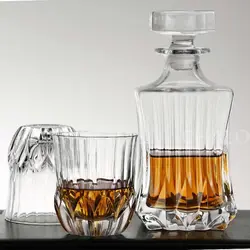 دکانت و نیم لیوان کریستال ایتالیا RCR Adagio