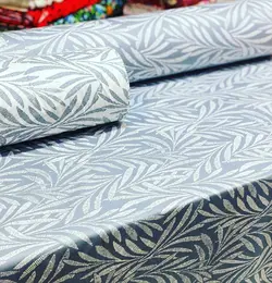 پارچه ملحفه فیلور طرح شاخه 2 طوسی