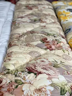 پارچه ملحفه فیلور طرح لیندا رنگ کرم