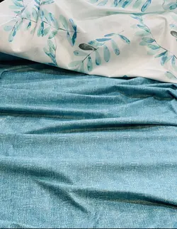 پارچه ملحفه نخ پنبه فیلور طرح ملیکا رنگ آبی