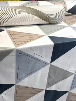 ملحفه کتان نخ فیلور طرح ویو