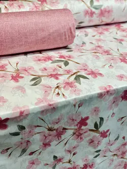 پارچه ملحفه کتان نخ فیلور طرح آذر