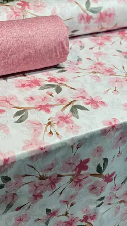 پارچه ملحفه کتان نخ فیلور طرح آذر