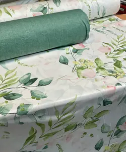 پارچه ملحفه کتان نخ فیلور طرح ملیکا4