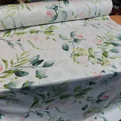 پارچه ملحفه کتان نخ فیلور طرح ملیکا4