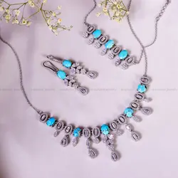 سرویس فیروزه زنانه کد 14300 - جواهری مشاهیر