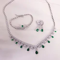 سرویس زمرد سنتاتیک زنانه کد 13706 - جواهری مشاهیر