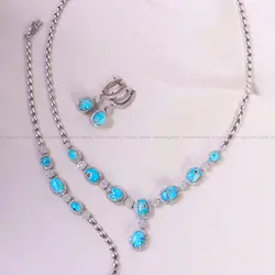 سرویس فیروزه زنانه کد 13704 - جواهری مشاهیر